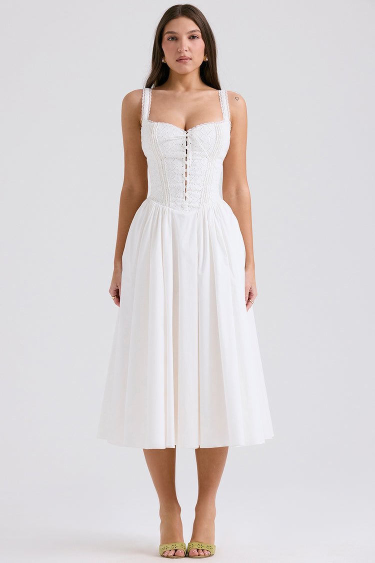 Mila Midi Dress - Ivory - Cinderella
