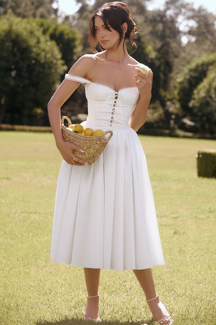 Mila Midi Dress - Ivory - Cinderella