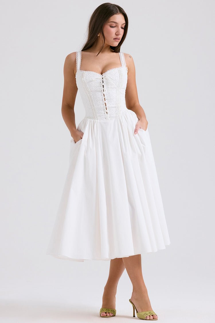 Mila Midi Dress - Ivory - Cinderella