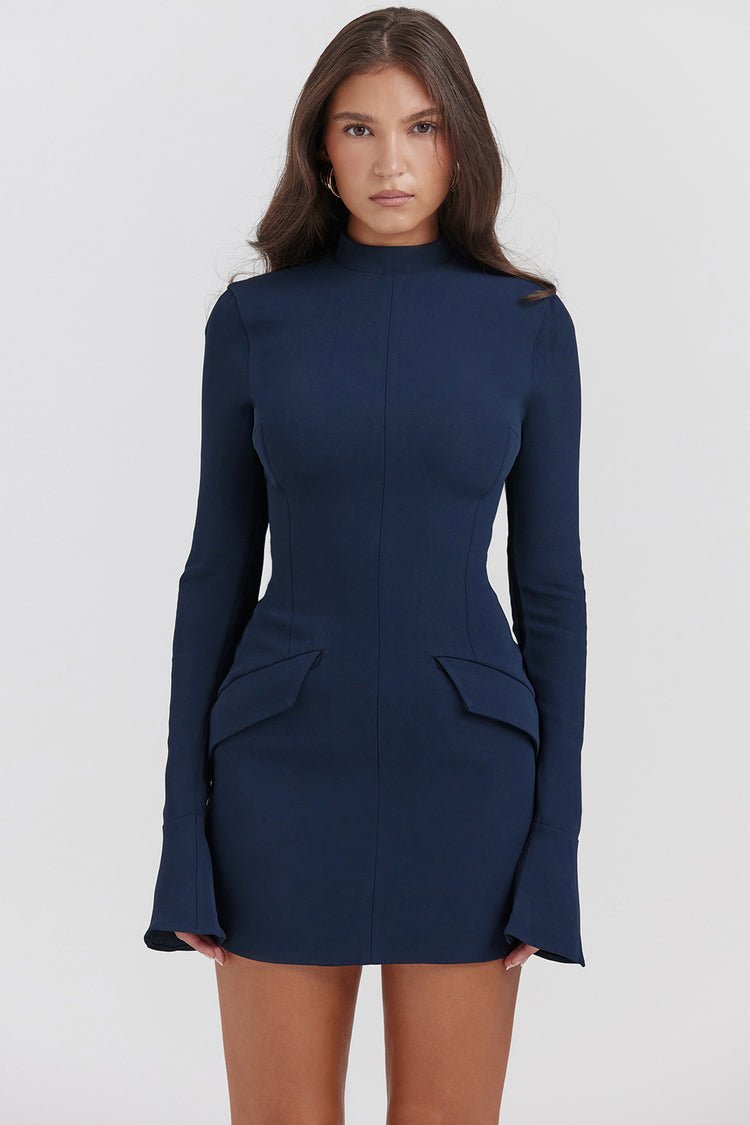 Nova Mini Dress - Navy Blue - Cinderella