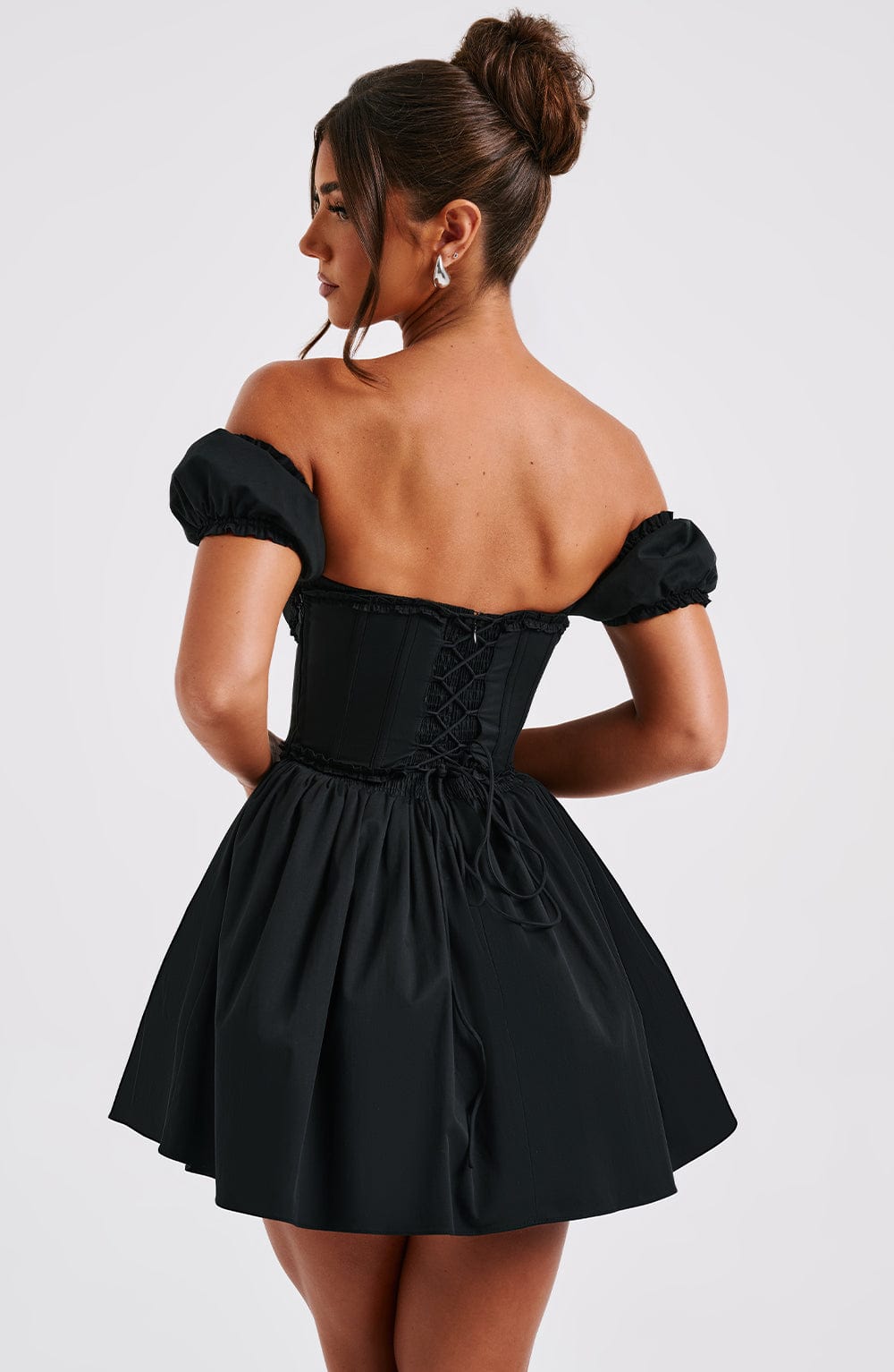 Phoebe Mini Dress-Black - Cinderella