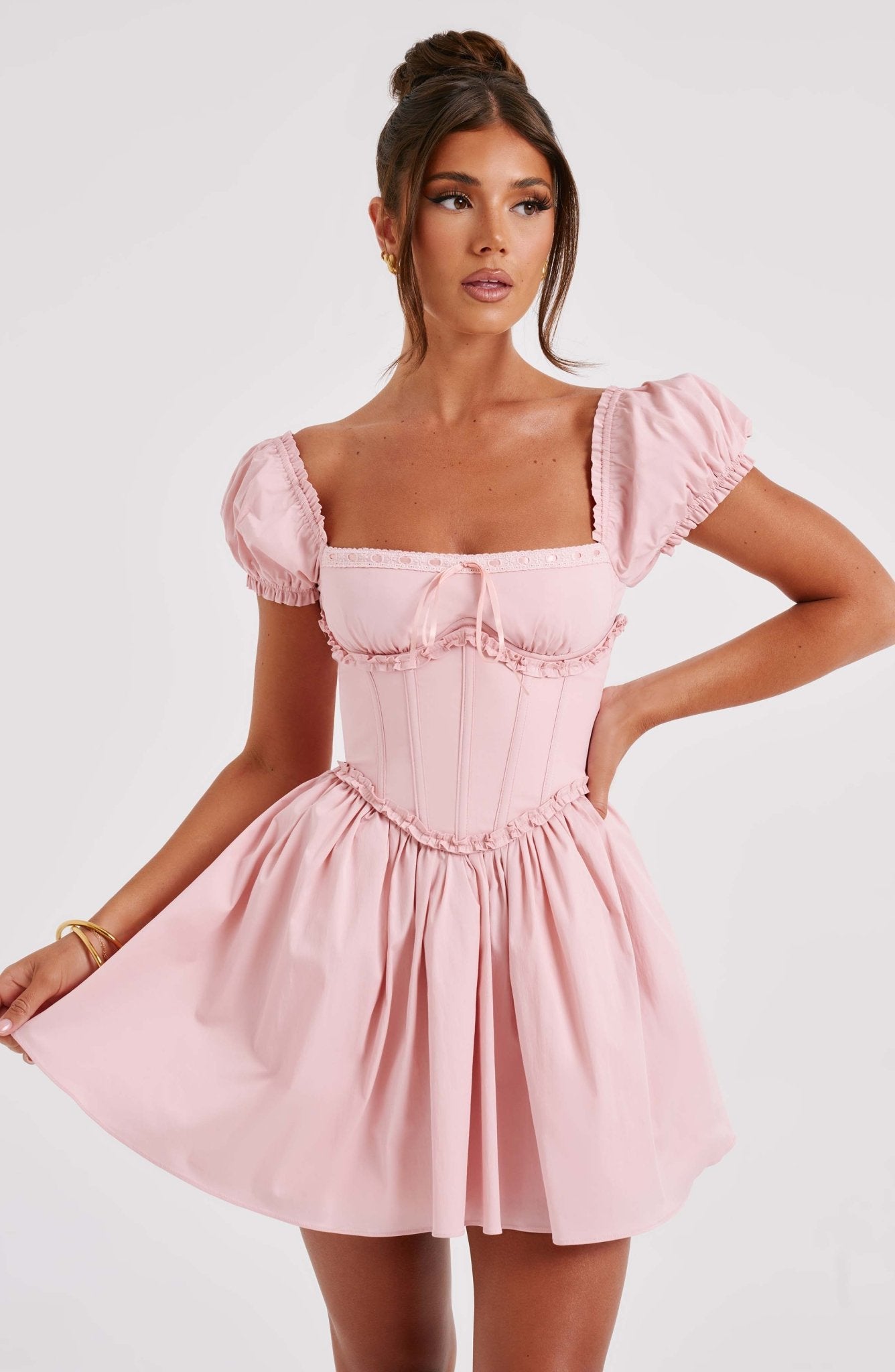 Phoebe Mini Dress - Blush - Cinderella
