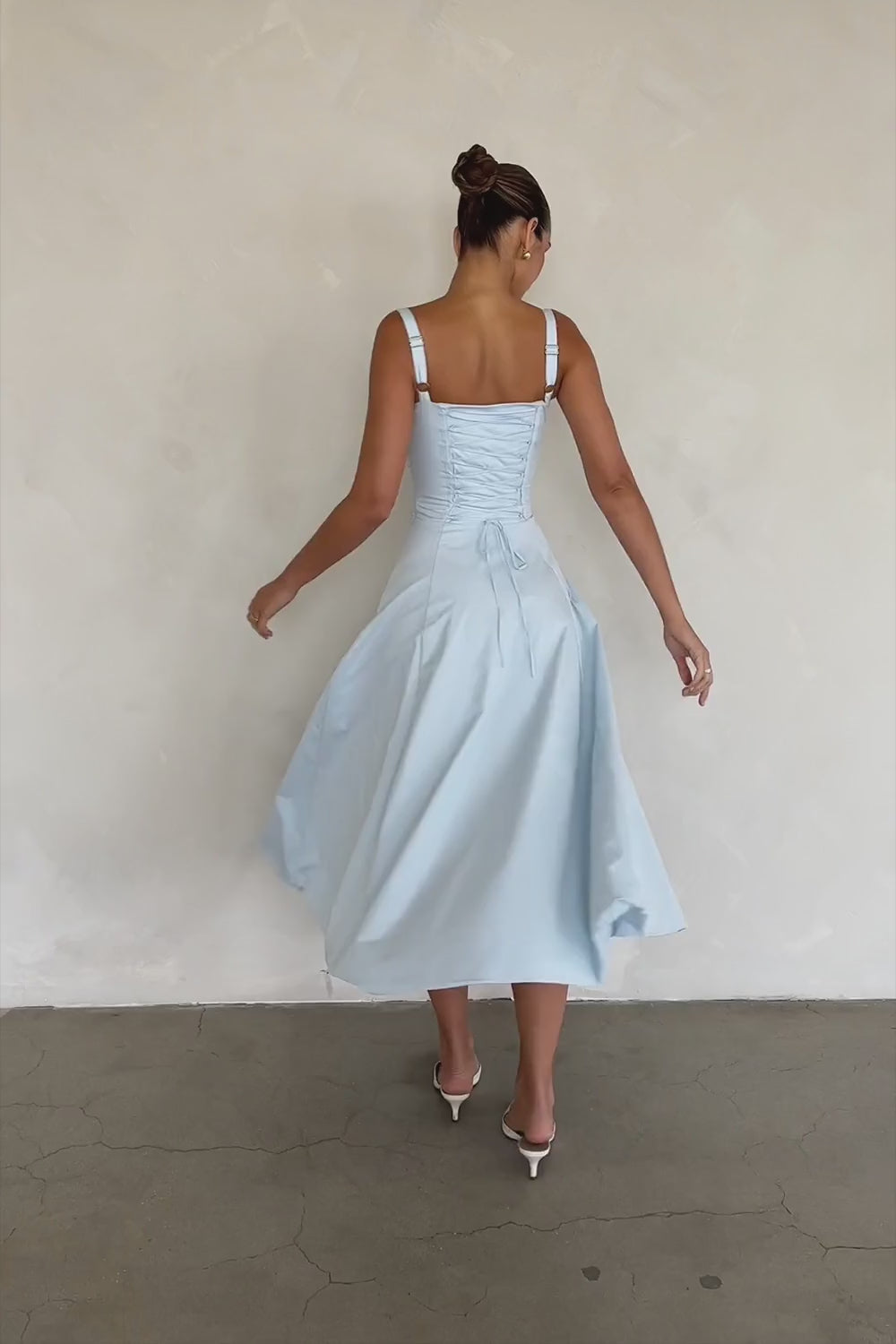 Vestido midi Tiana - Azul