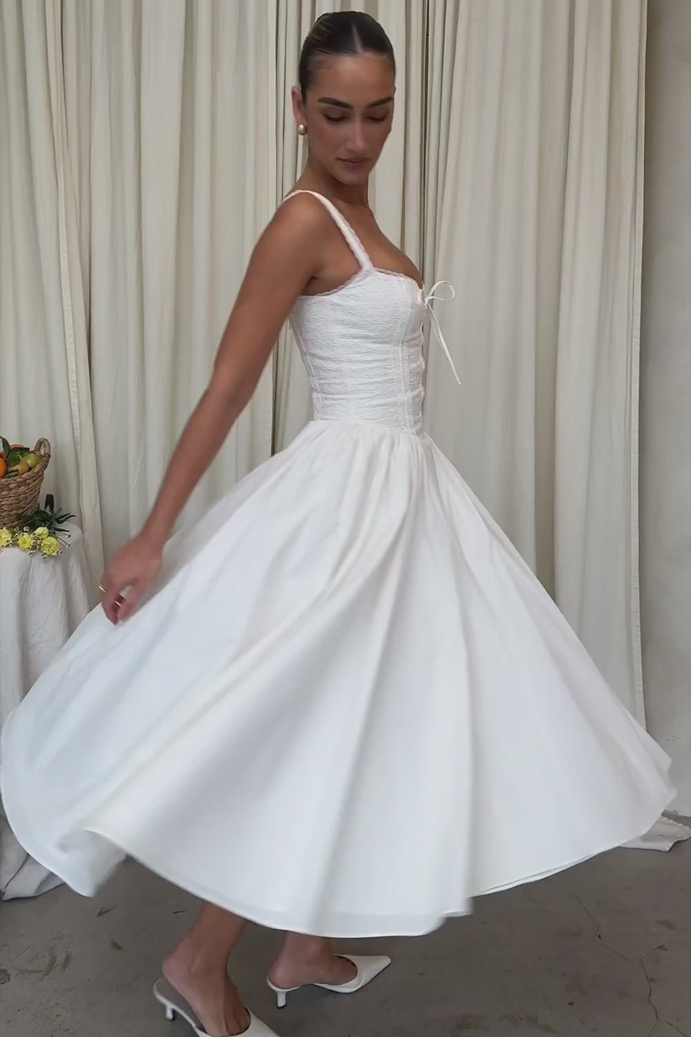 Mila Midi Dress - Ivory