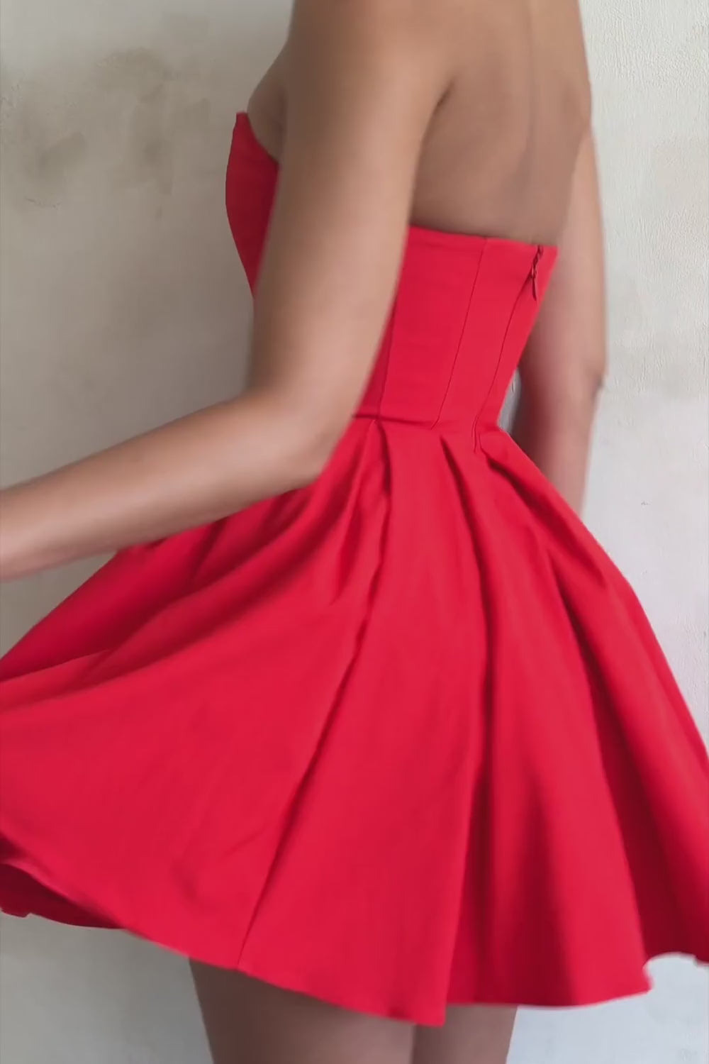 Evelina Mini Dress - Red