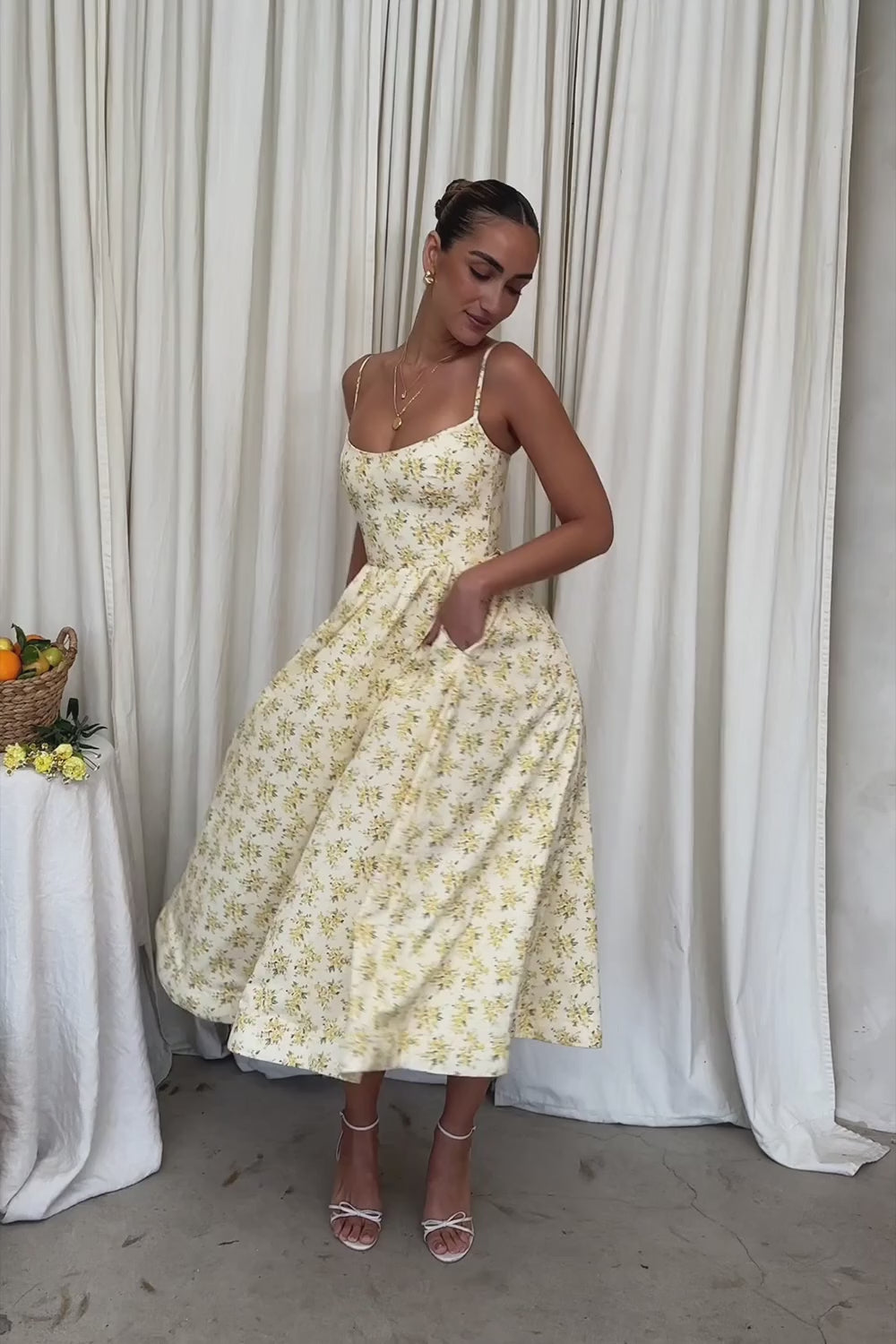 Rosalia Midi Sundress - Floral Print