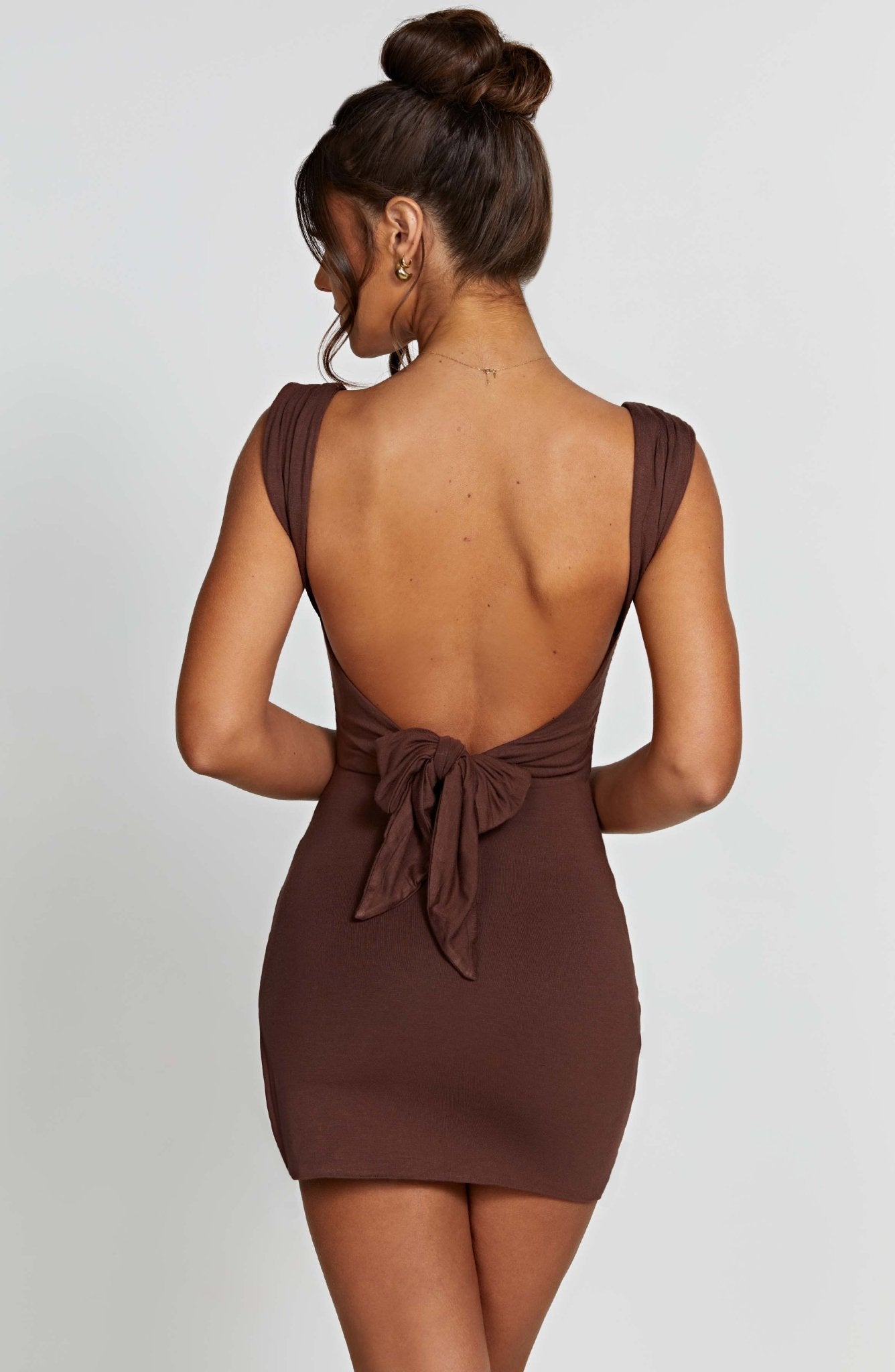 Ria Mini Dress - Chocolate - Cinderella