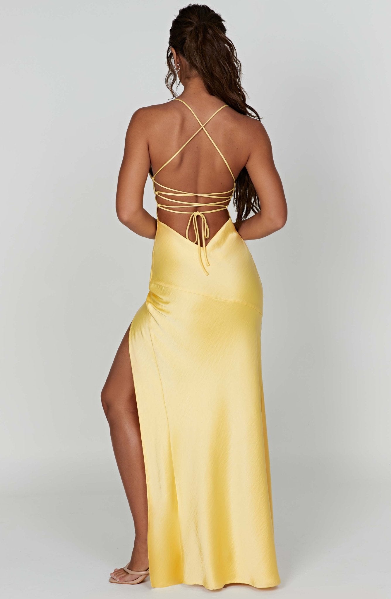 Ruby Radiance Maxi Dress- Lemon - Cinderella