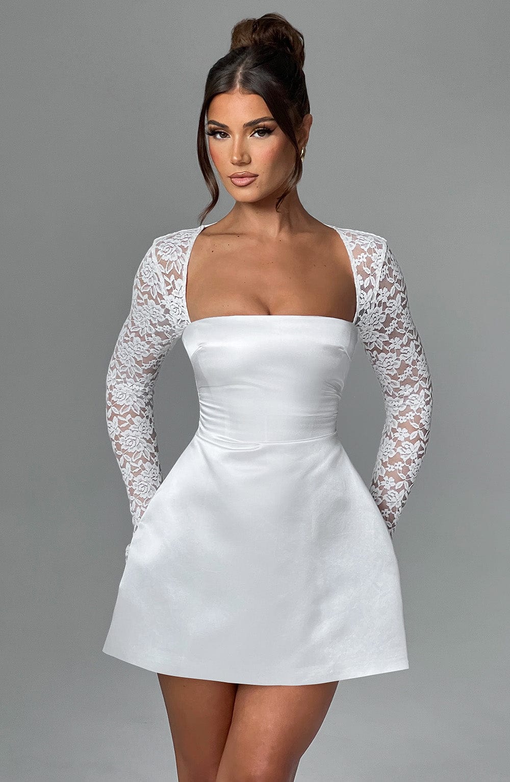 Sadie Mini Dress - Ivory - Cinderella