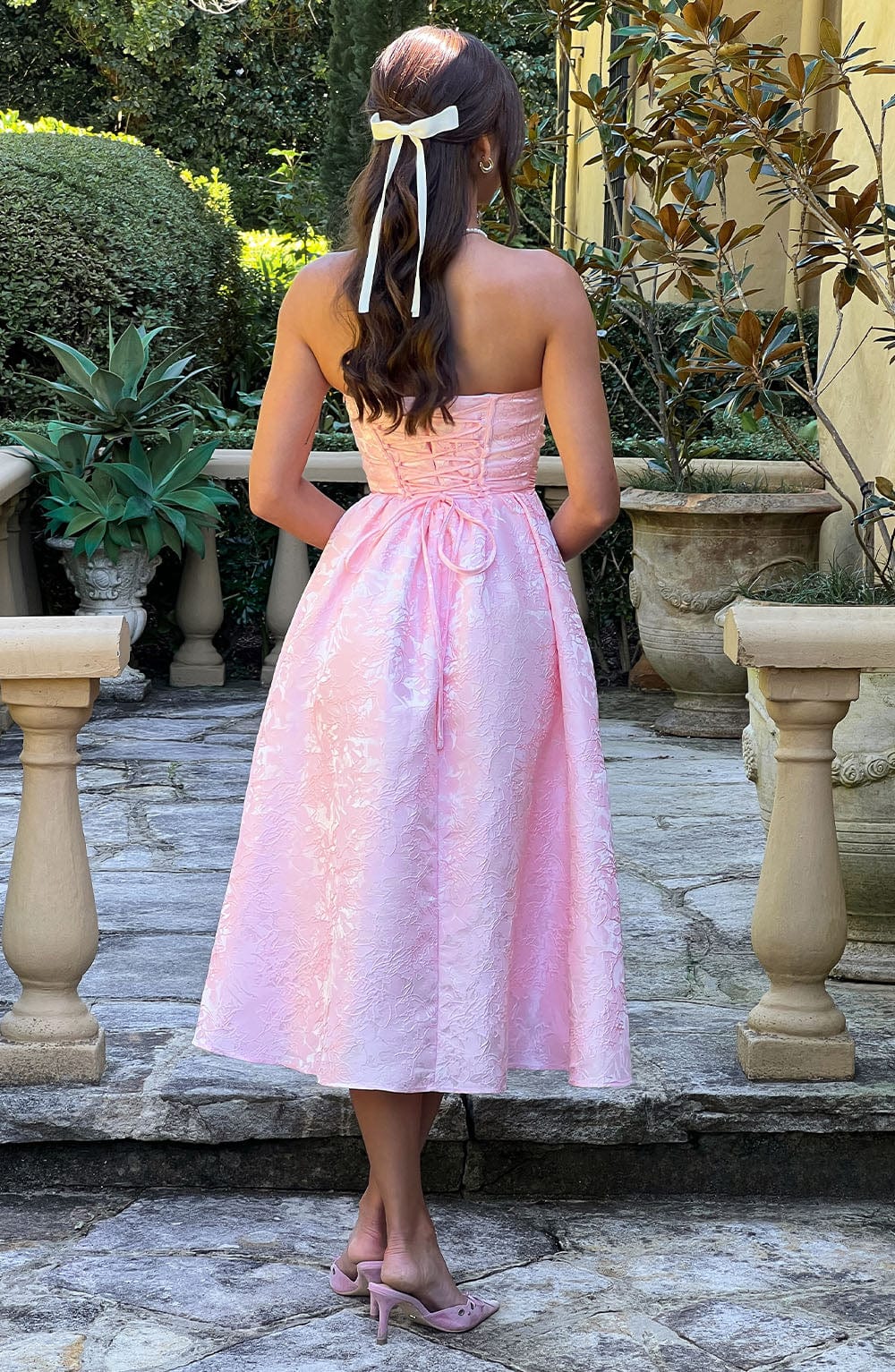 Sienna Midi Dress - Blush - Cinderella