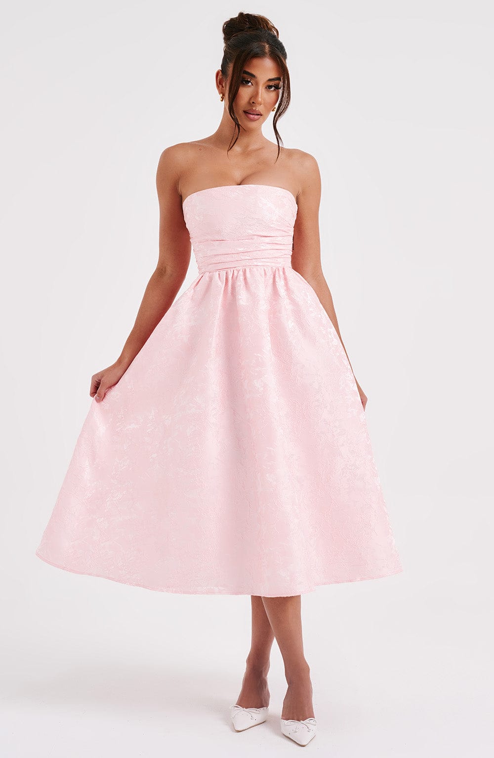 Sienna Midi Dress - Blush - Cinderella