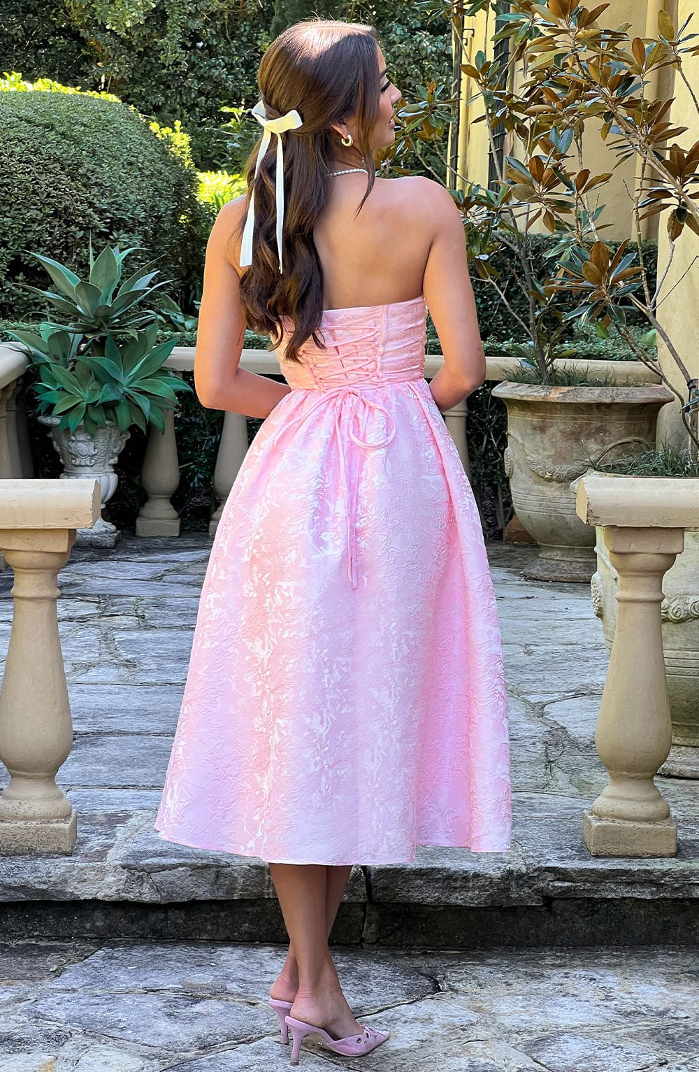Sienna Midi Dress - Blush - Cinderella