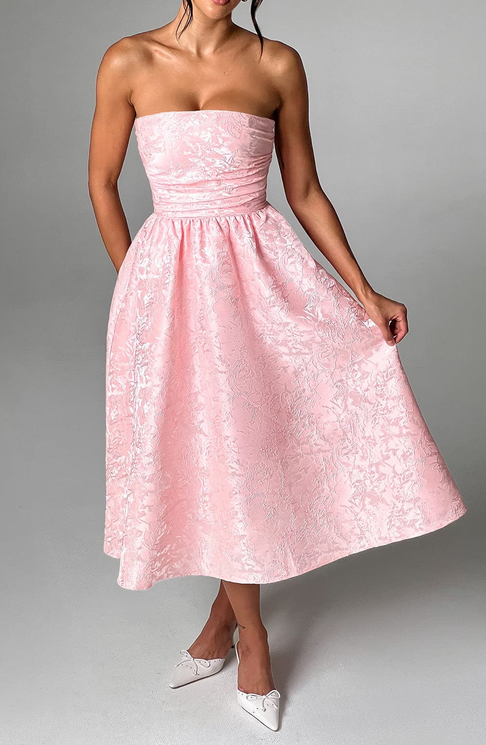 Sienna Midi Dress - Blush - Cinderella