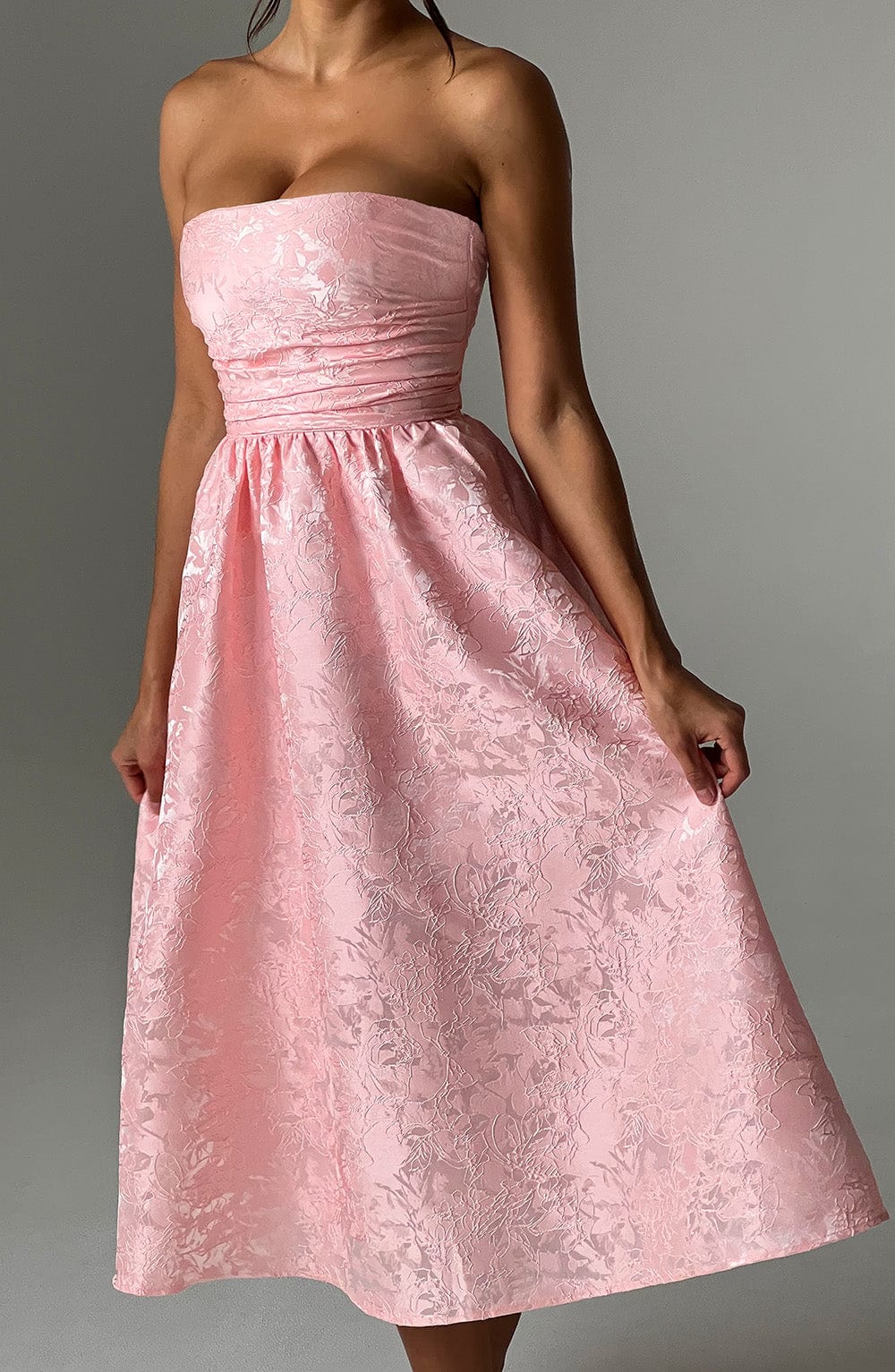 Sienna Midi Dress - Blush - Cinderella