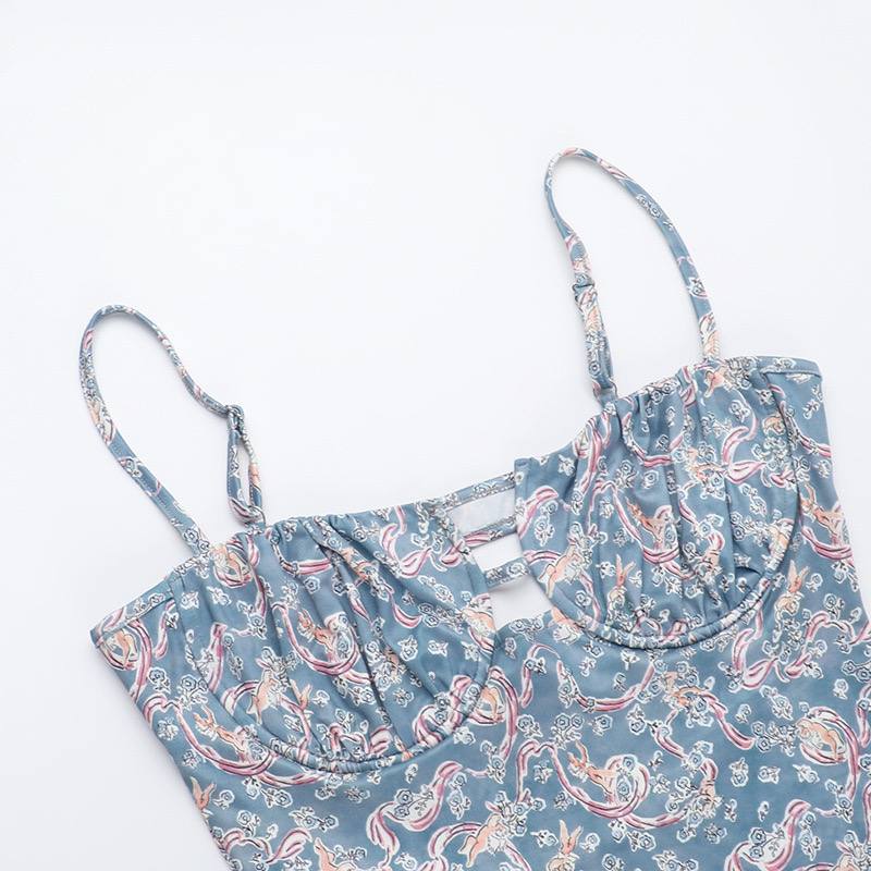 Sunset Veil Printed Cami Dress - Cinderella