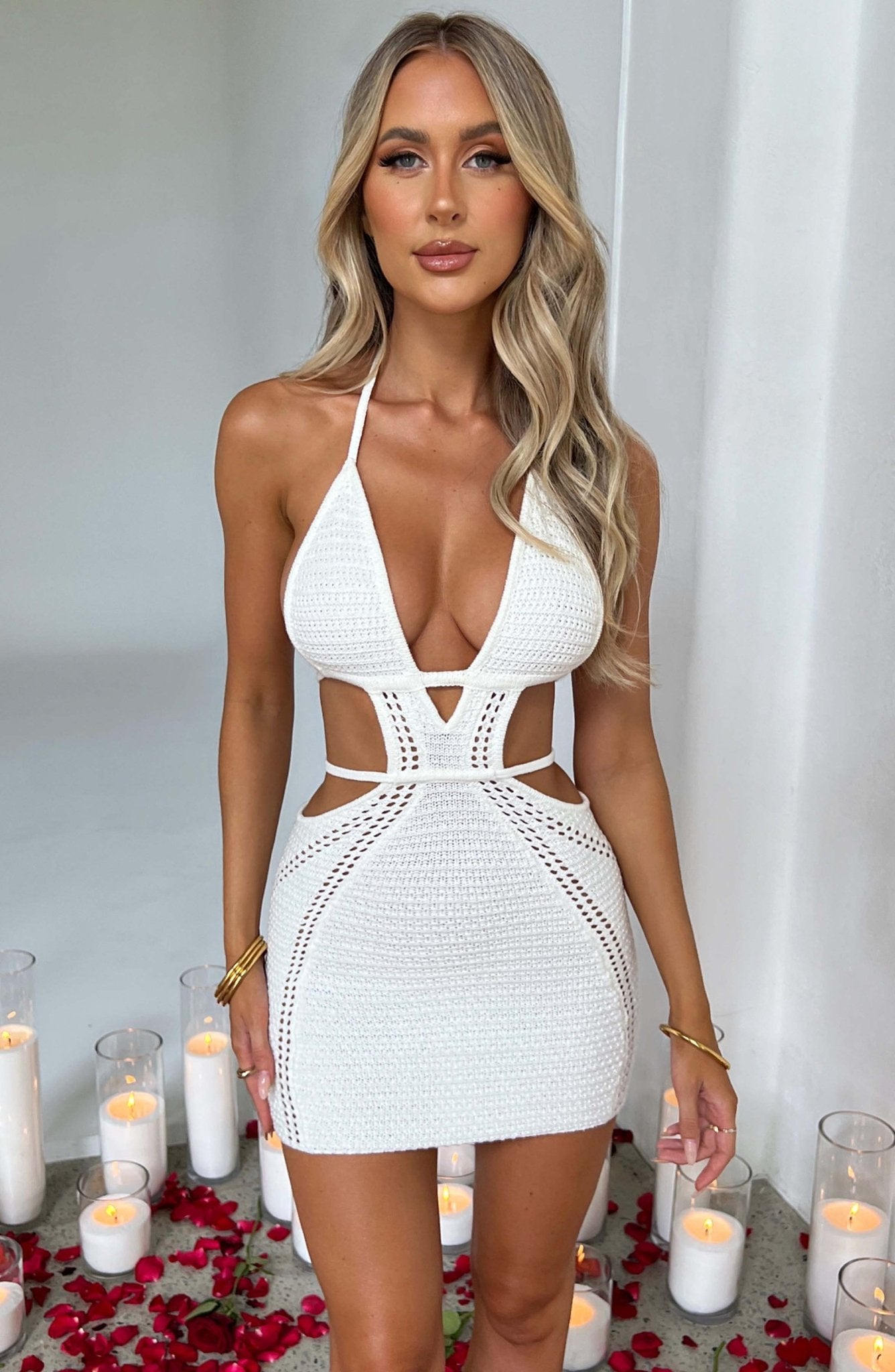 Sylvia Mini Dress - White - Cinderella