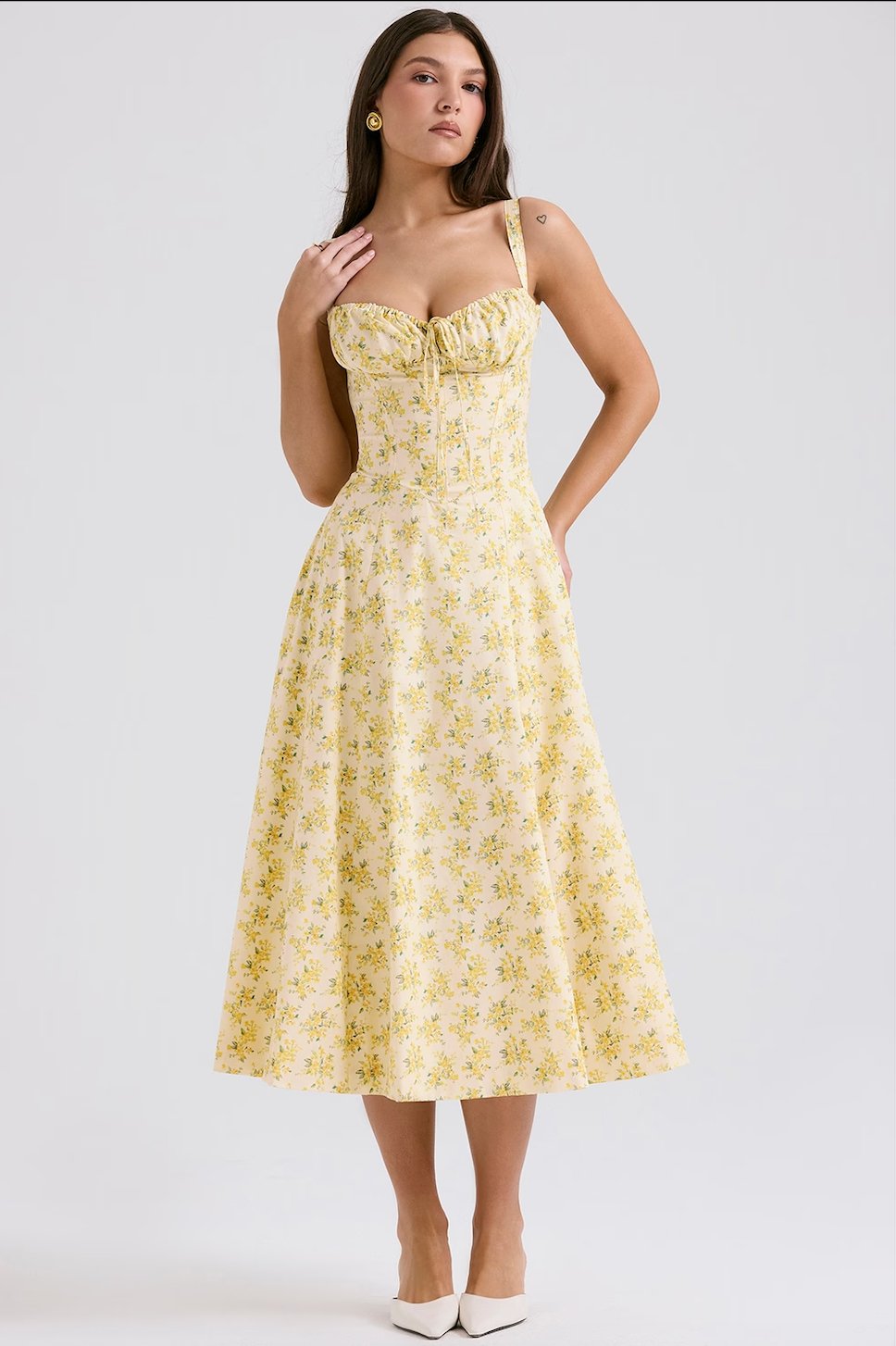 Tiana Midi Dress - Floral Print - Cinderella