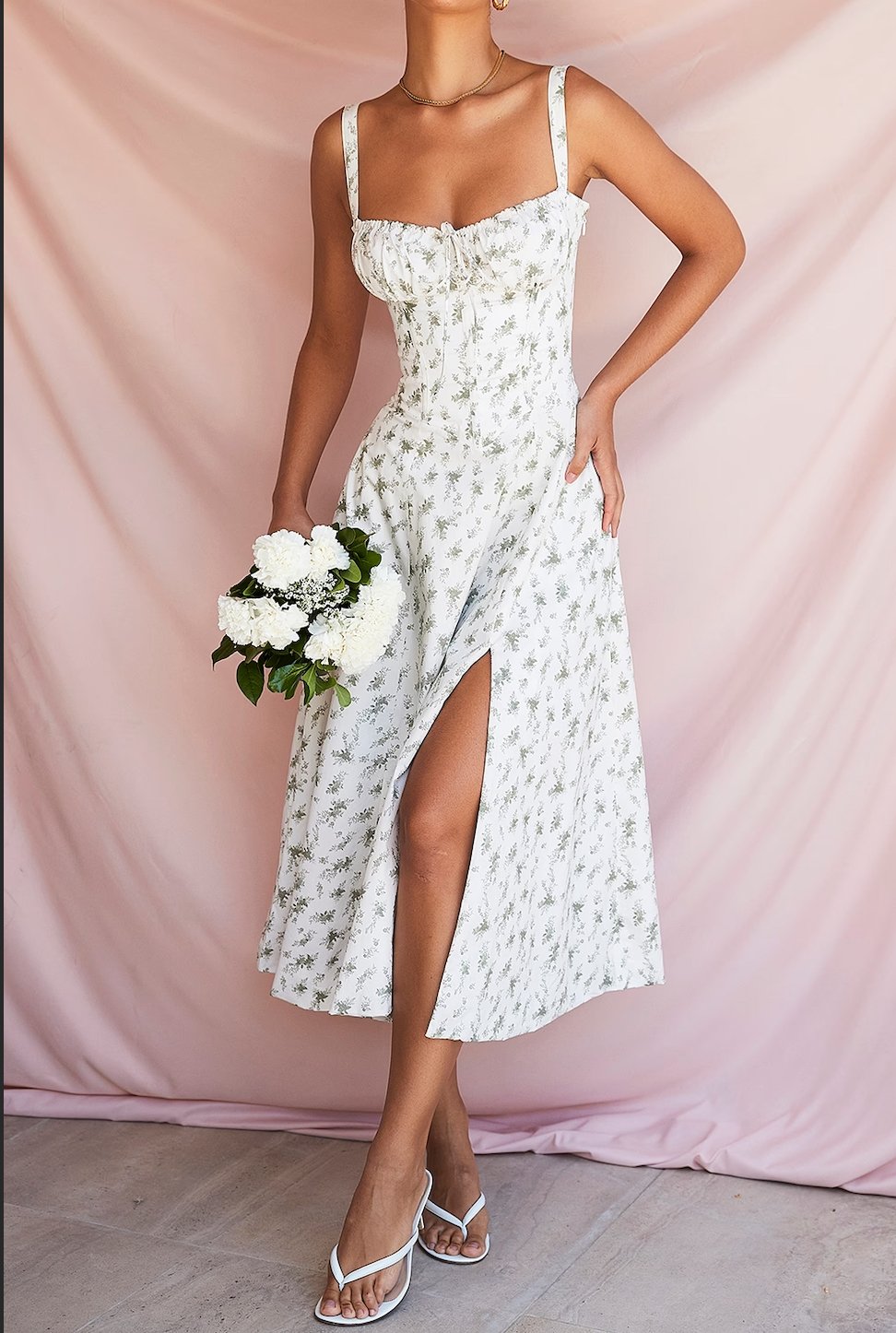 Tiana Midi Dress - Garden Print - Cinderella