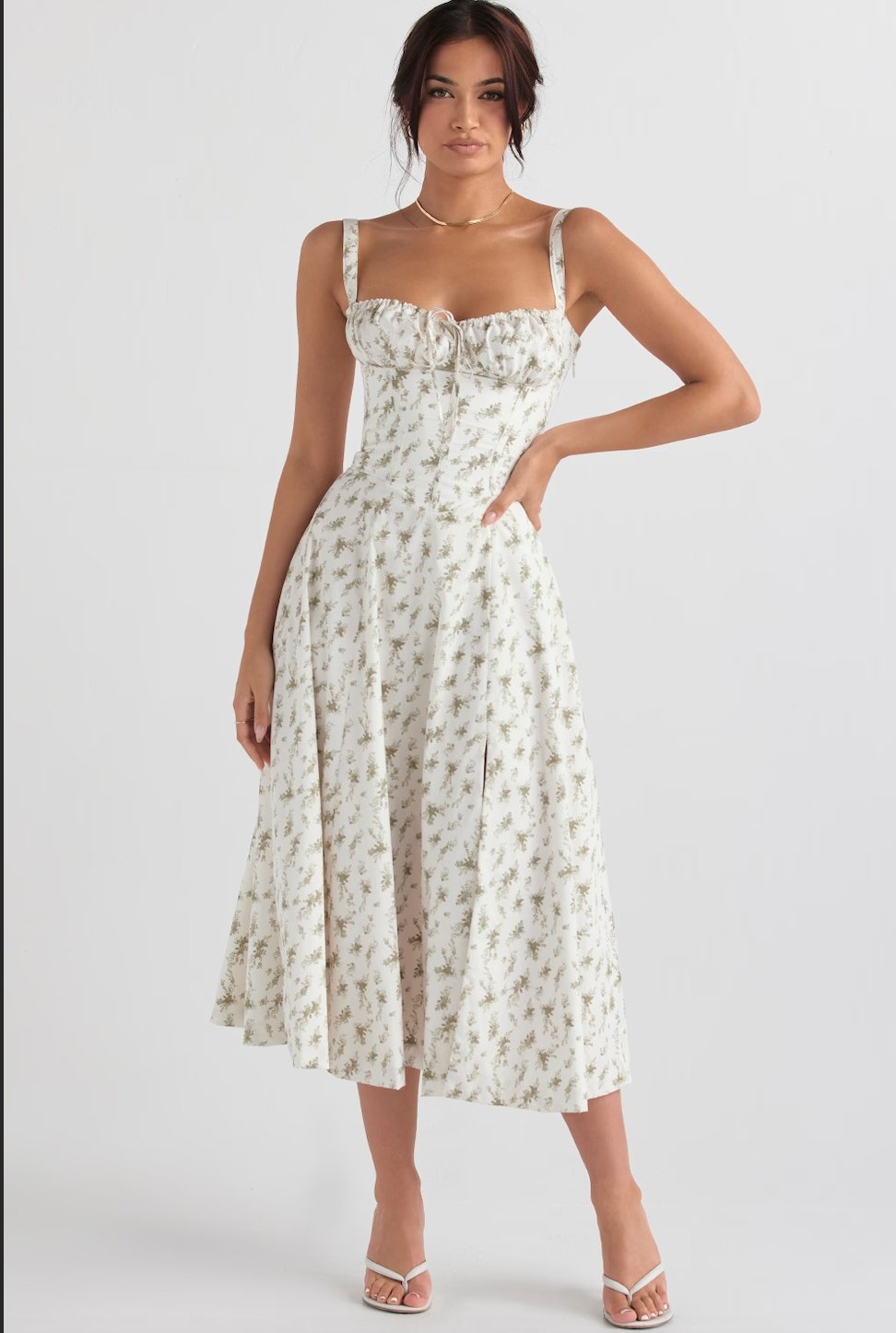 Tiana Midi Dress - Garden Print - Cinderella