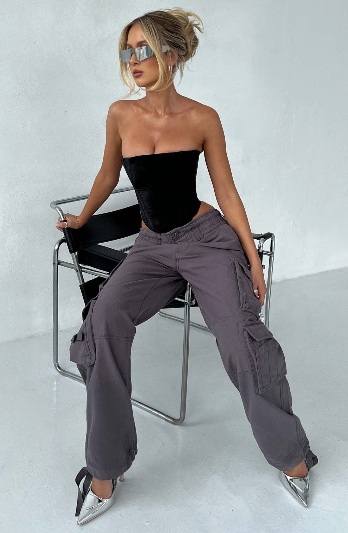 Tinashe Cargo Pants - Charcoal - Cinderella