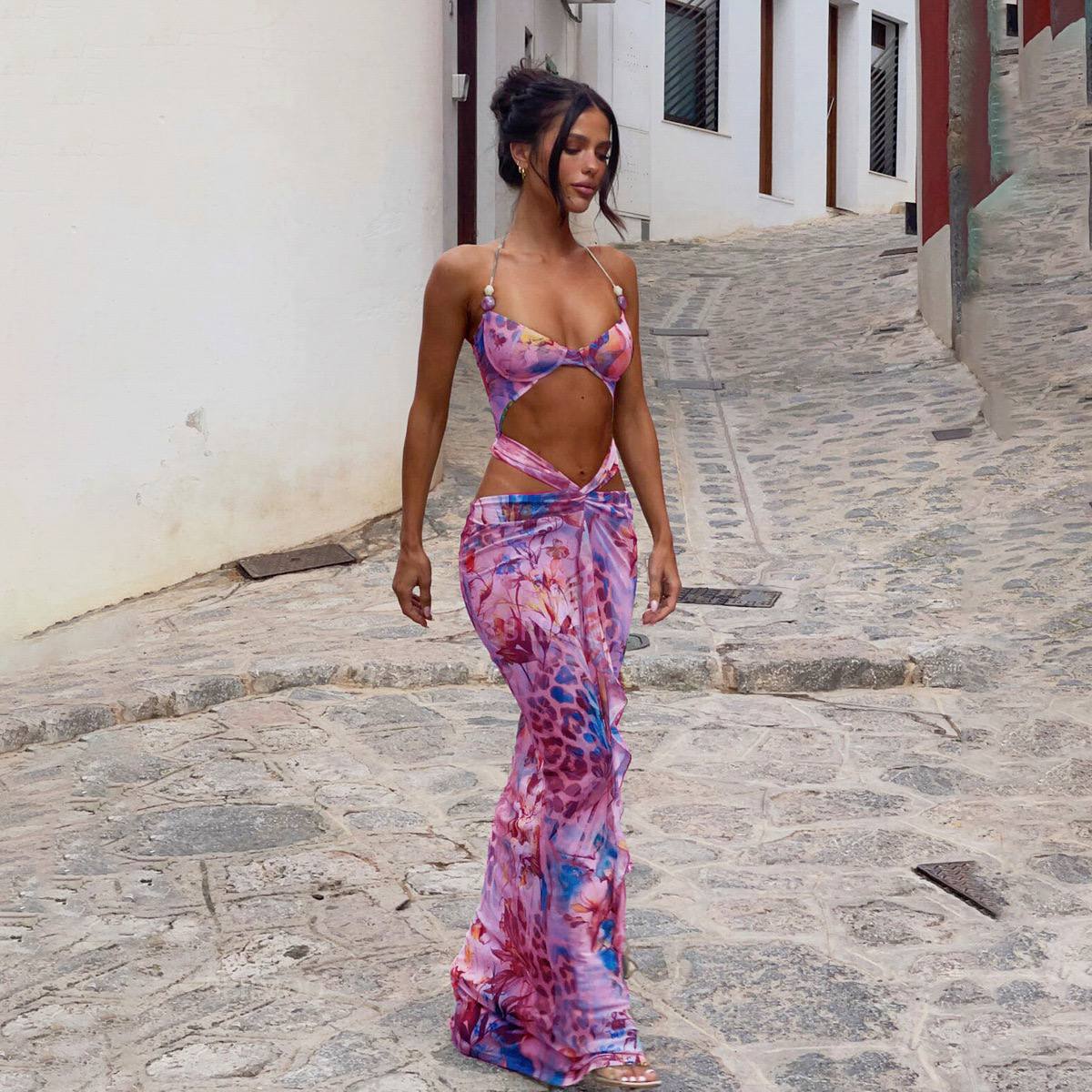 Tropic Mirage Bikini & Mesh Skirt Set - Cinderella