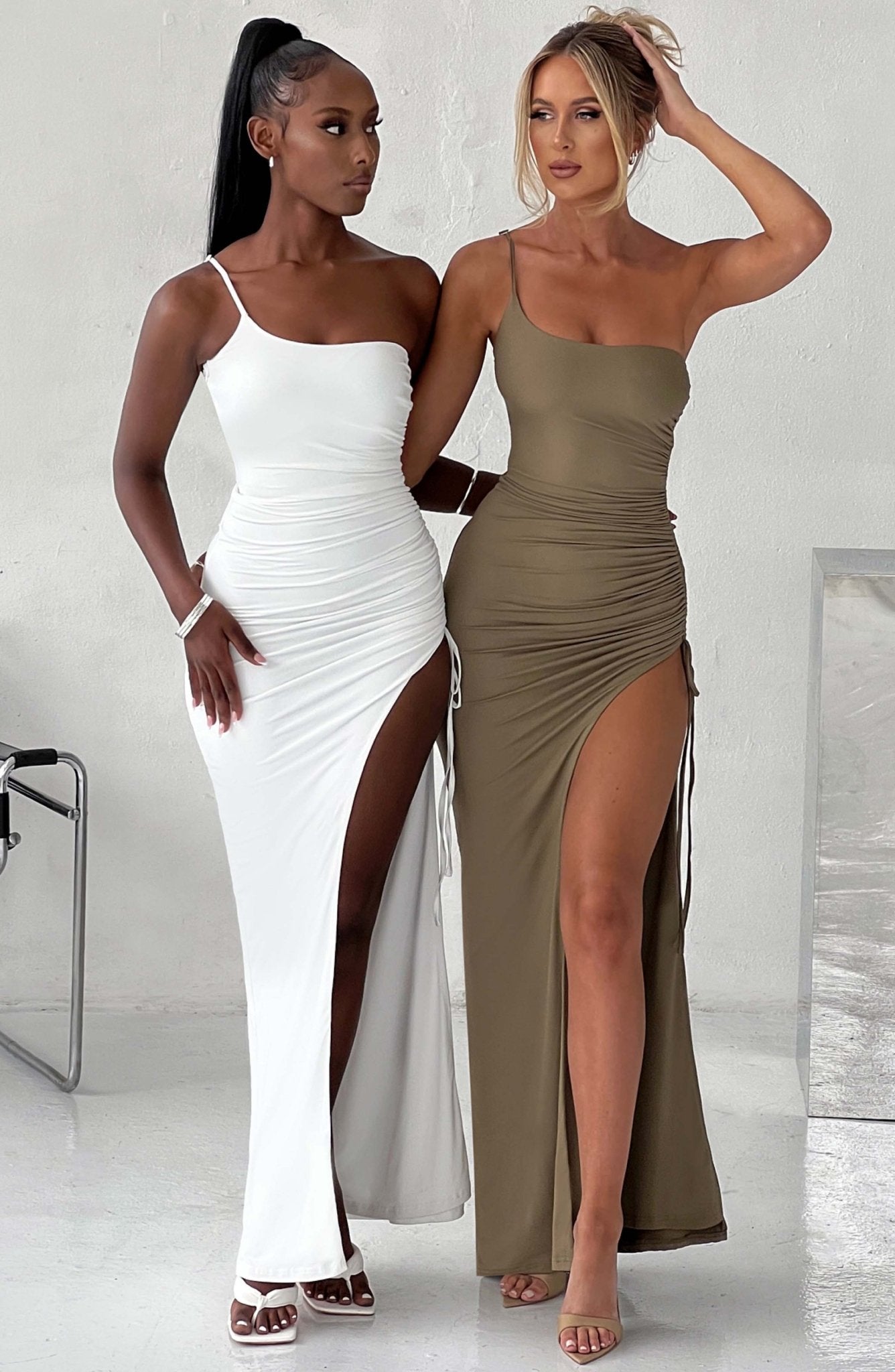 Zahara Maxi Dress - Khaki - Cinderella
