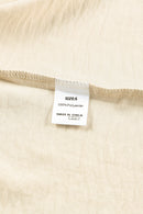 White Plain & Casual Shirred Cuffs Half Sleeve Top