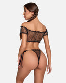 Mesh Butterfly Bra and Panty Set - Cinderella