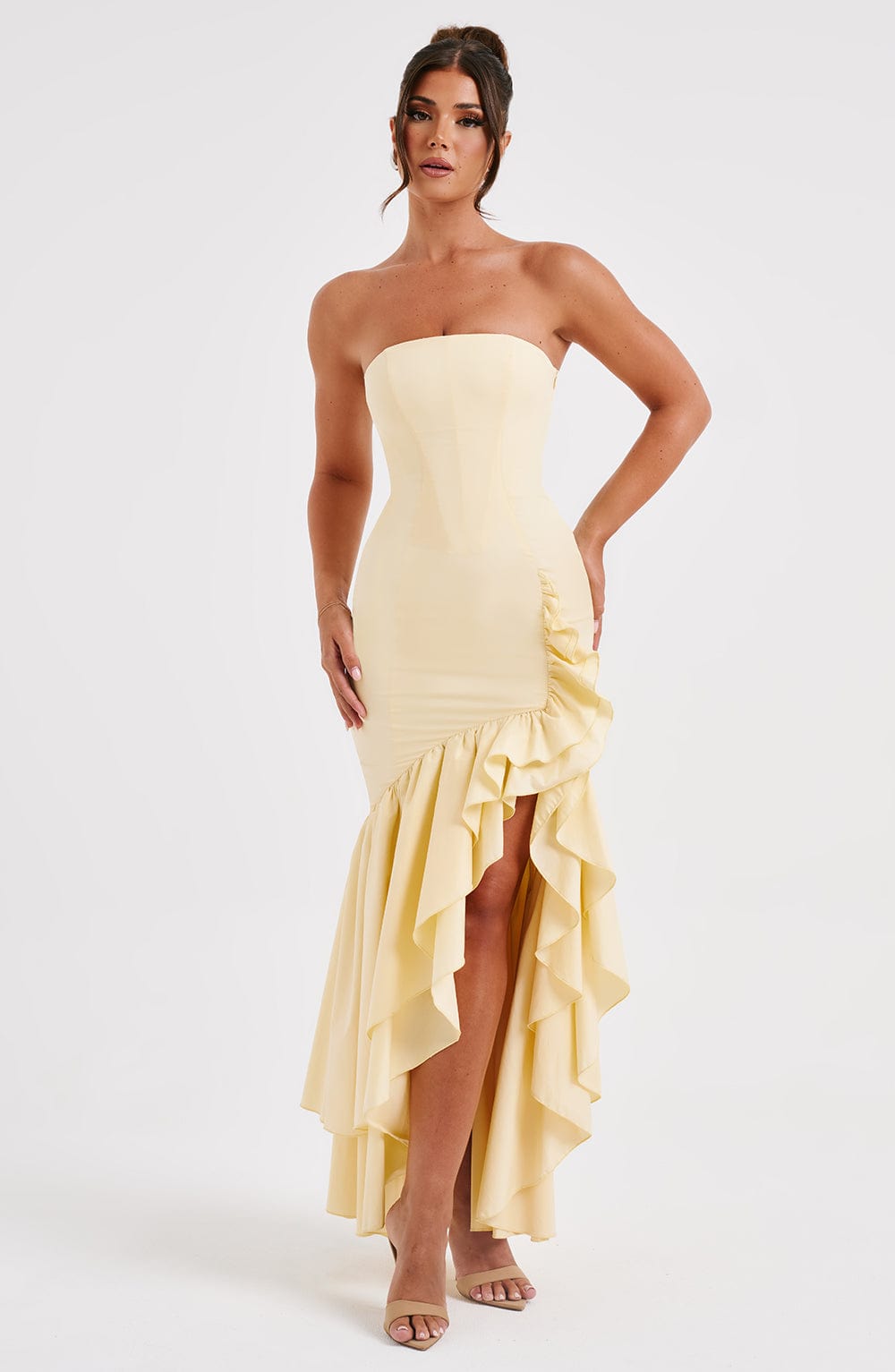 Angelina Maxi Dress - Lemon - Cinderella