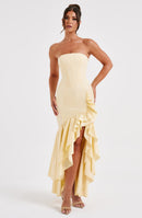 Angelina Maxi Dress - Lemon - Cinderella