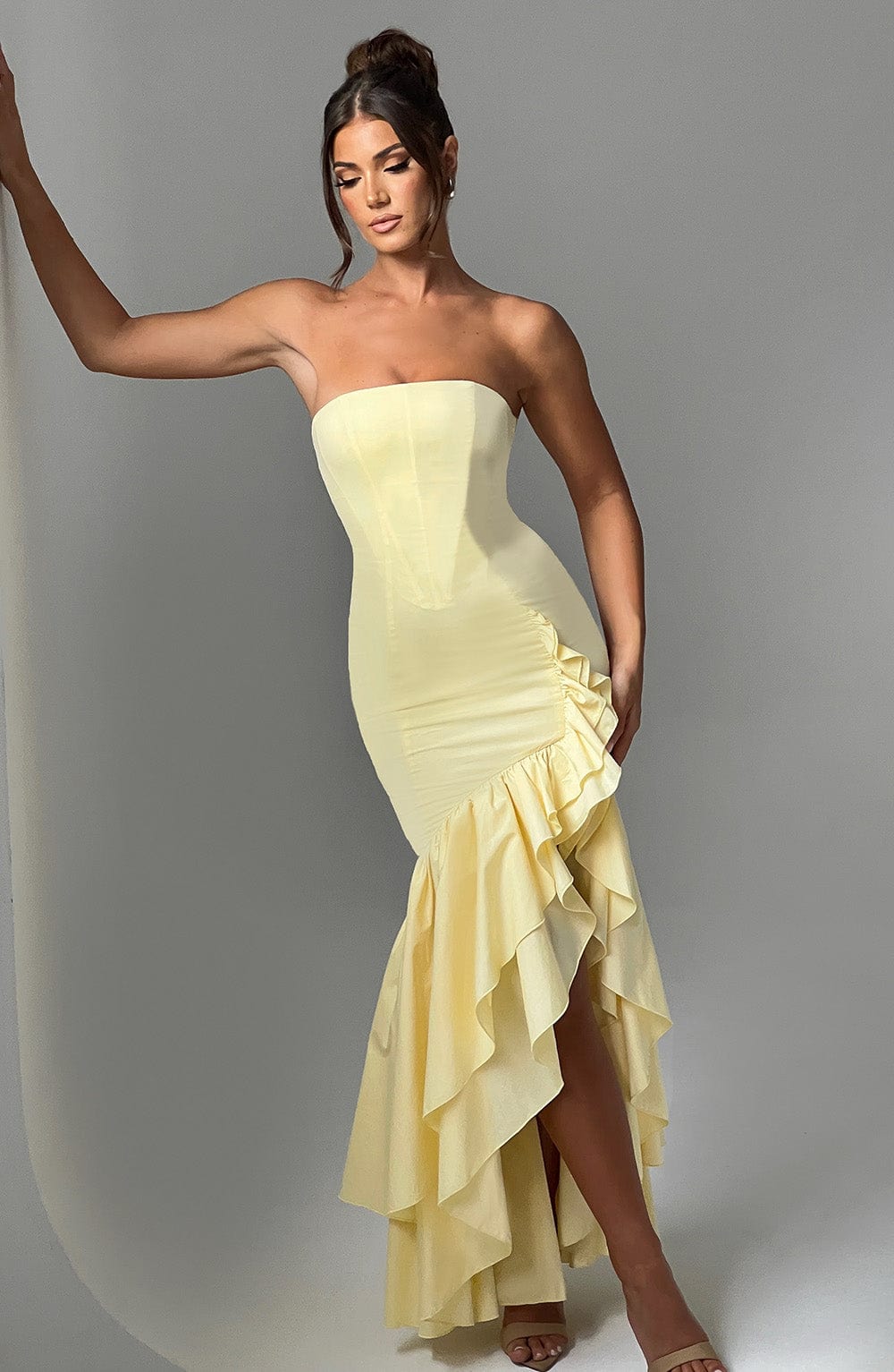 Angelina Maxi Dress - Lemon - Cinderella