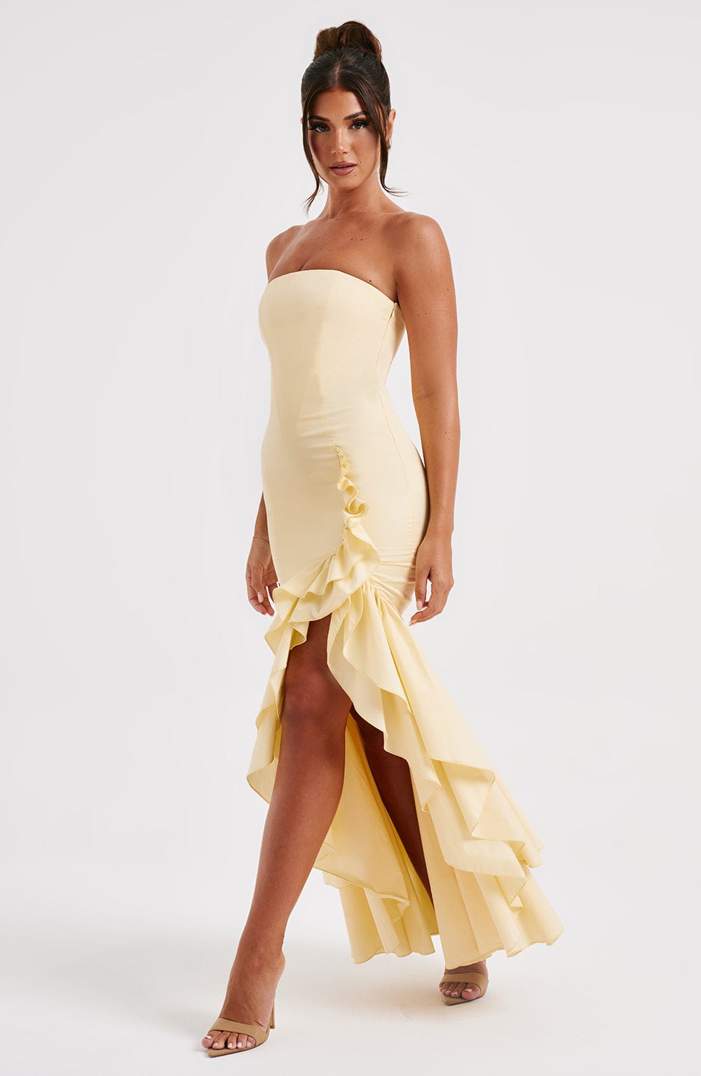 Angelina Maxi Dress - Lemon - Cinderella