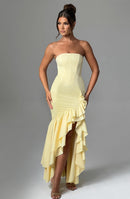 Angelina Maxi Dress - Lemon - Cinderella