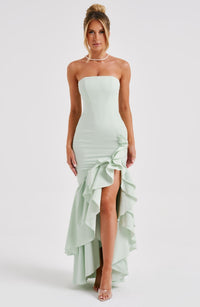Angelina Maxi Dress - Sage - Sage Maxi Dress