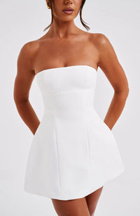 ASHA MINI DRESS - IVORY - Cinderella