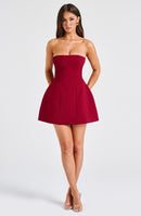 Asha Mini Dress - Wine - Cinderella