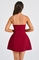 Asha Mini Dress - Wine - Cinderella