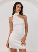 Cassandra Scarf Mini Dress - Pearl - Cinderella