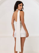 Cassandra Scarf Mini Dress - Pearl - Cinderella