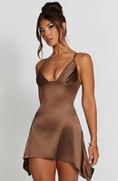 Clarise Mini Dress - Chocolate - Cinderella