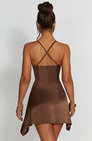 Clarise Mini Dress - Chocolate - Cinderella