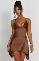 Clarise Mini Dress - Chocolate - Cinderella