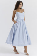 Courtney Corset Sunderess - Soft Blue - Cinderella