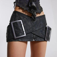 Cross Belt Vintage Mini Skirt - Cinderella