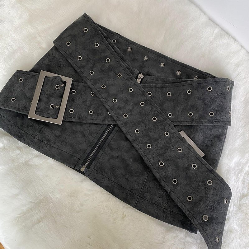 Cross Belt Vintage Mini Skirt - Cinderella