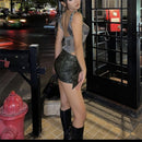 Cross Belt Vintage Mini Skirt - Cinderella