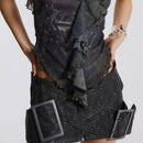 Cross Belt Vintage Mini Skirt - Cinderella