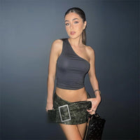Cross Belt Vintage Mini Skirt - Cinderella