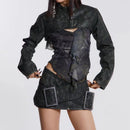 Cross Belt Vintage Mini Skirt - Cinderella