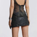 Cross Belt Vintage Mini Skirt - Cinderella